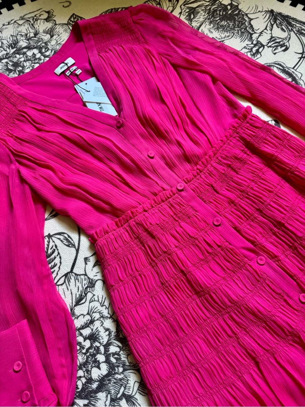 Jason Wu Long-Sleeve Chiffon Dress